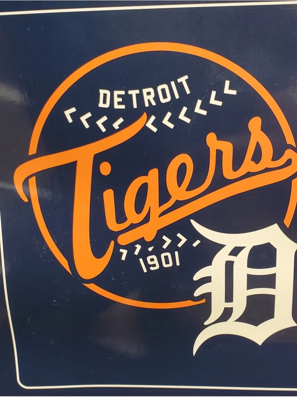 MLB Detroit Tigers Plush Throw - Navy & Orange